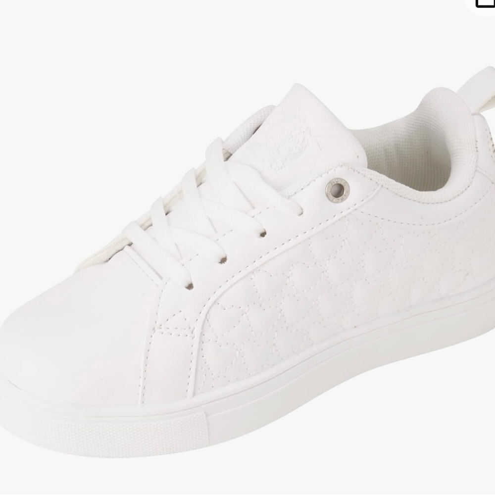 NWT Vince Camuto Girls Court Shoes Sneakers Size 3 w rhinestone hearts MSRP $45